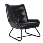 Poltrona Wingback con gambe in metallo, set da 2