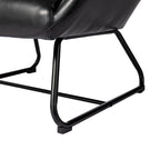 Poltrona Wingback con gambe in metallo, set da 2