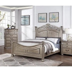 Struttura letto in stile transizionale, argento anticato
