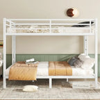 Letto a Castello in Metallo Queen Over Queen – Struttura in Acciaio Resistente, Bianco