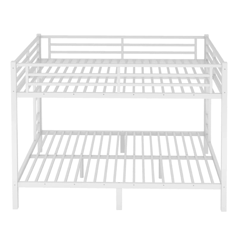 Letto a Castello in Metallo Queen Over Queen – Struttura in Acciaio Resistente, Bianco
