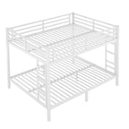 Letto a Castello in Metallo Queen Over Queen – Struttura in Acciaio Resistente, Bianco
