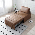 Pouf letto a scomparsa multifunzione in similpelle da 99 cm con schienale rimovibile