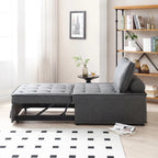 Pouf letto a scomparsa multifunzione in similpelle da 99 cm con schienale rimovibile