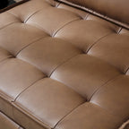 Pouf letto a scomparsa multifunzione in similpelle da 99 cm con schienale rimovibile