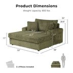 Chaise longue oversize a 2 braccioli con portabicchieri