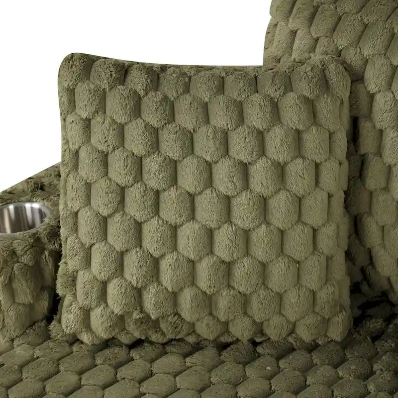 Chaise longue oversize a 2 braccioli con portabicchieri