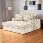 Chaise longue oversize a 2 braccioli con portabicchieri