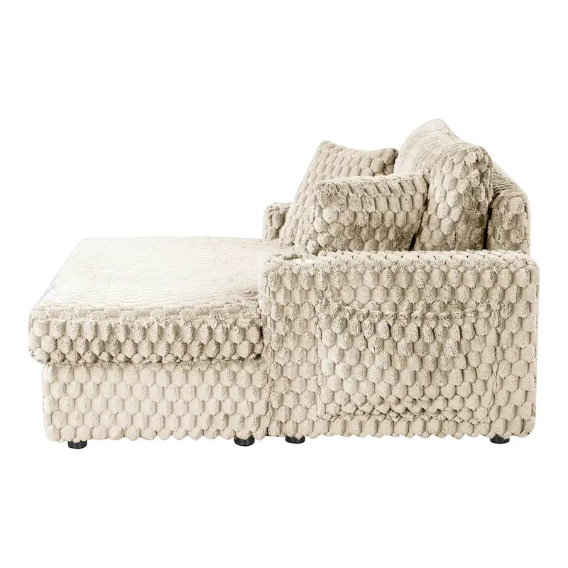 Chaise longue oversize a 2 braccioli con portabicchieri