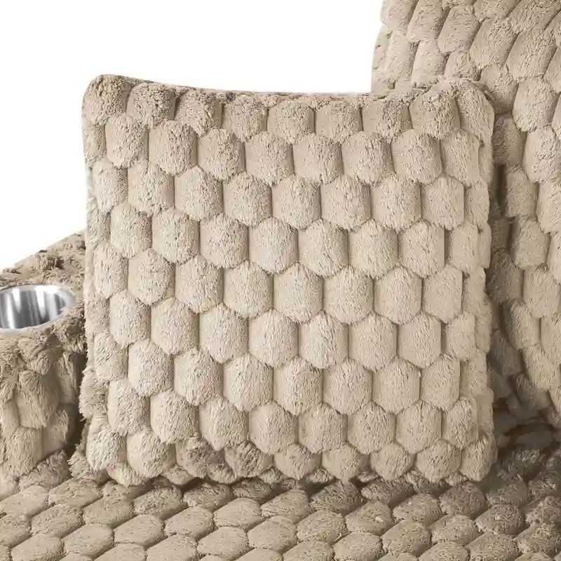 Chaise longue oversize a 2 braccioli con portabicchieri