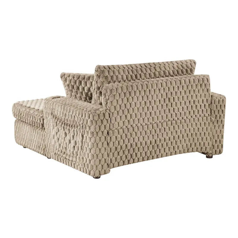 Chaise longue oversize a 2 braccioli con portabicchieri