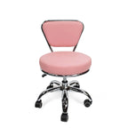 Sgabello Girevole Regolabile con Schienale — Rosa