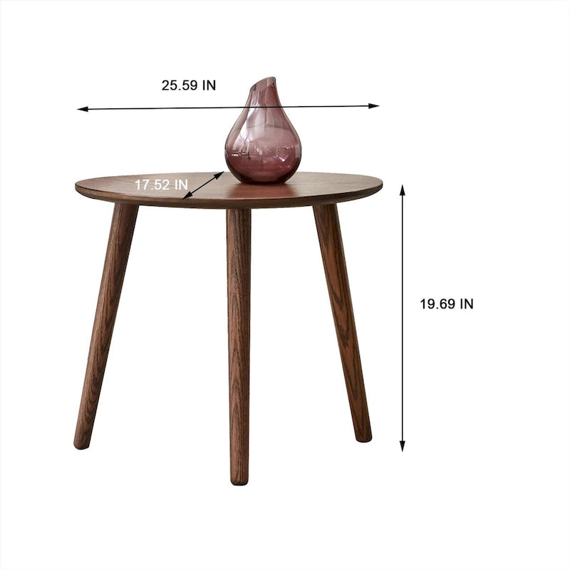Tavolino da Caffè in Legno Massello di Rovere – Forma a Sasso, 50x44,5x65 cm