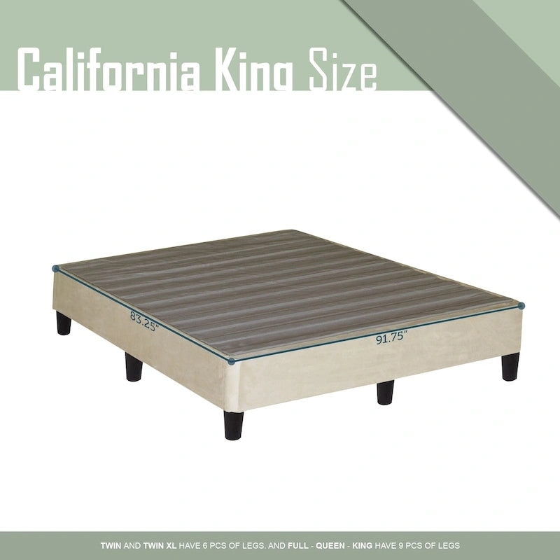 Base letto a piattaforma a basso profilo da 13" con supporto a doghe, beige