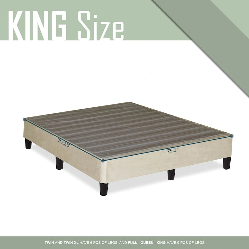Base letto a piattaforma a basso profilo da 13" con supporto a doghe, beige