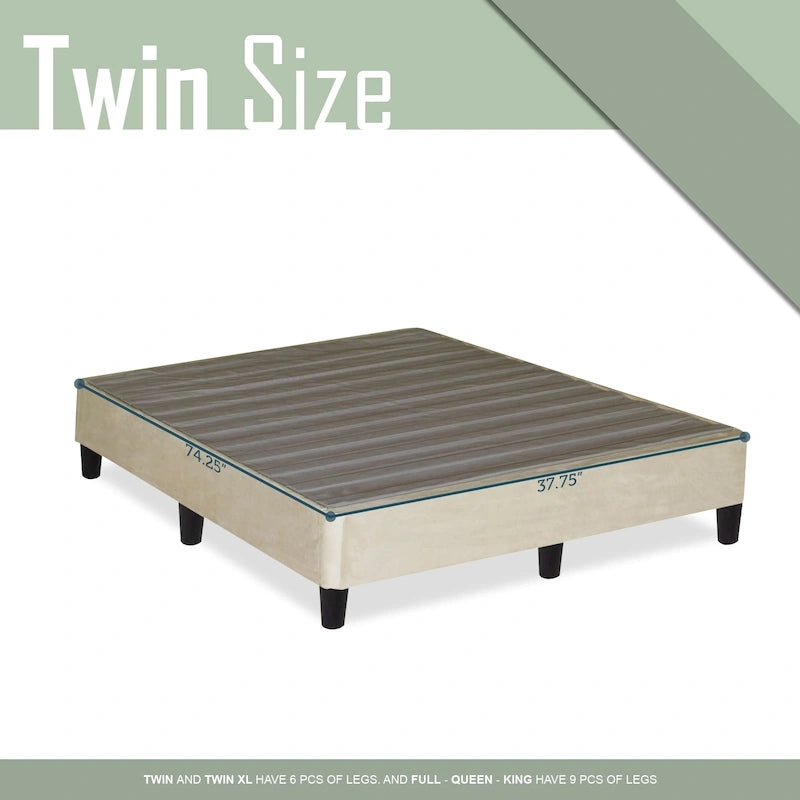 Base letto a piattaforma a basso profilo da 13" con supporto a doghe, beige