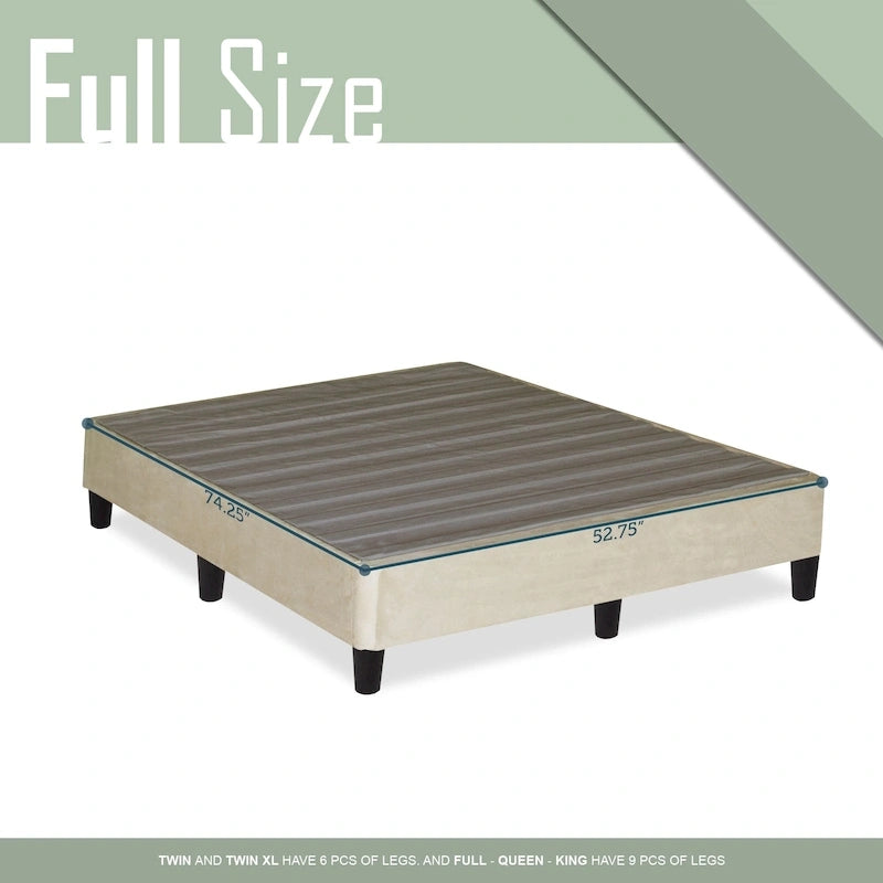 Base letto a piattaforma a basso profilo da 13" con supporto a doghe, beige
