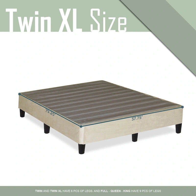 Base letto a piattaforma a basso profilo da 13" con supporto a doghe, beige