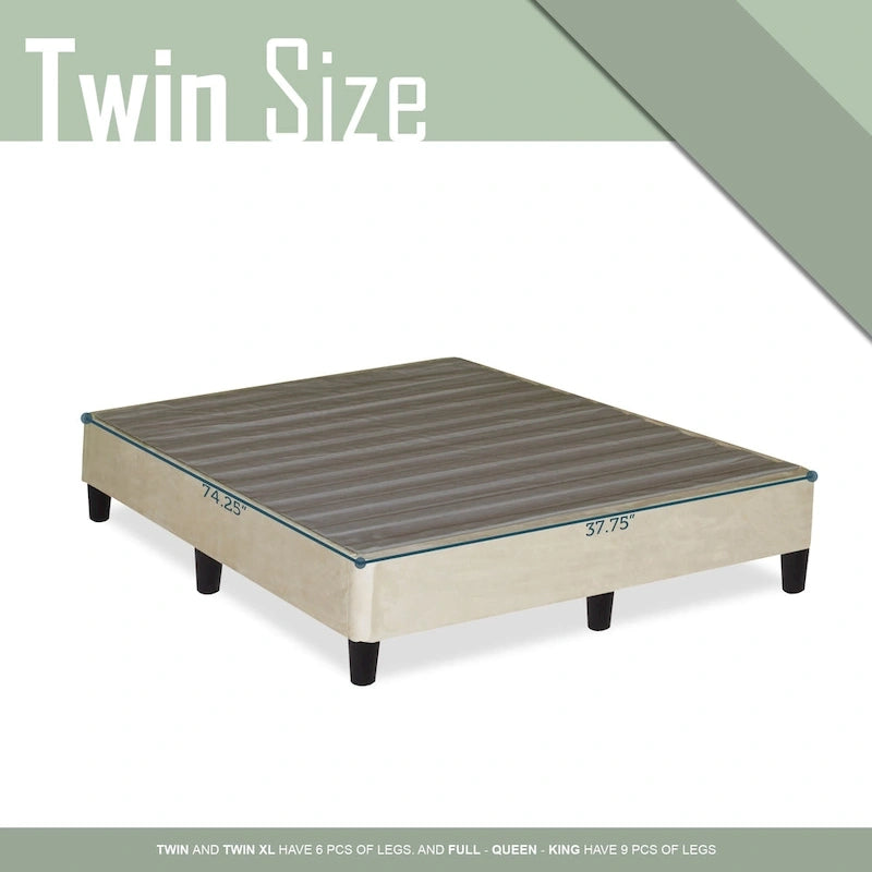 Base letto a piattaforma a basso profilo da 13" con supporto a doghe, beige