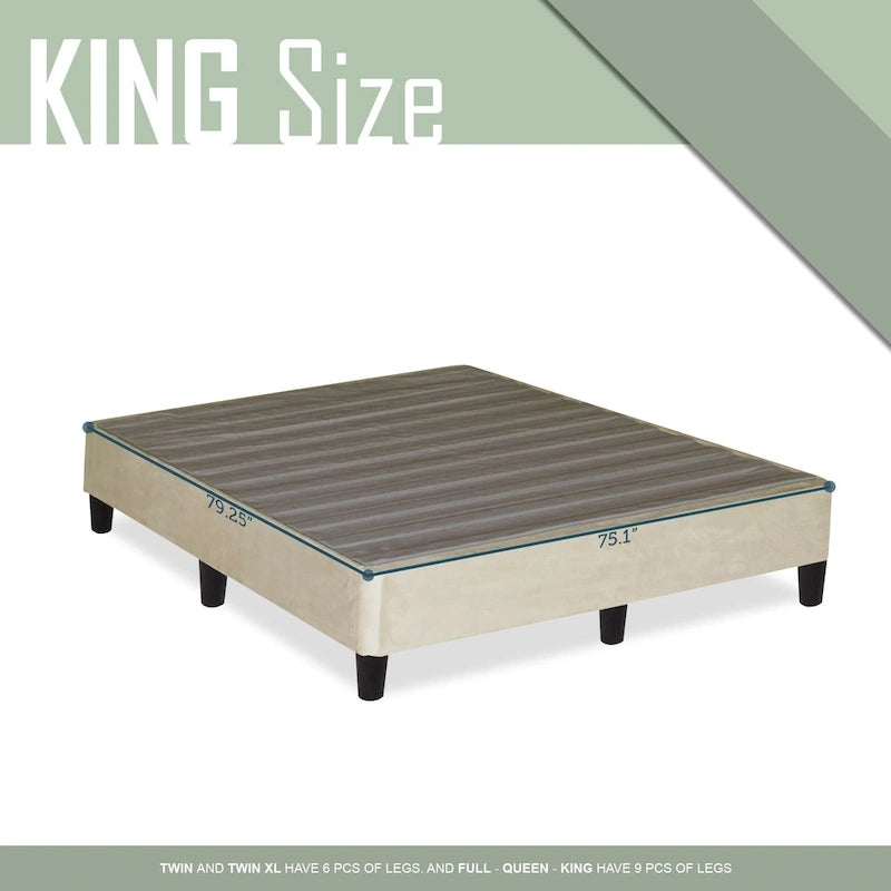 Base letto a piattaforma a basso profilo da 13" con supporto a doghe, beige