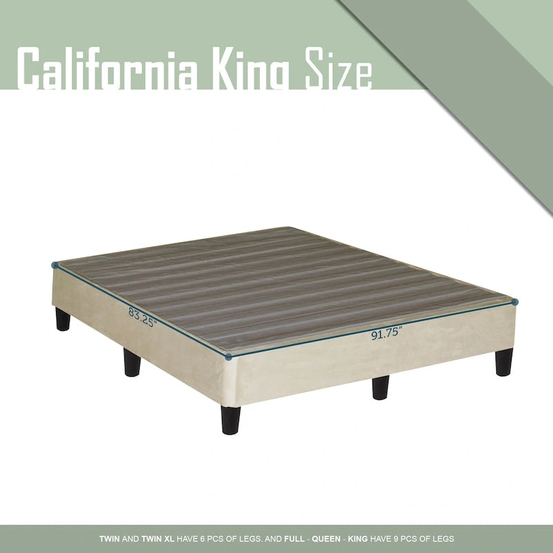 Base letto a piattaforma a basso profilo da 13" con supporto a doghe, beige