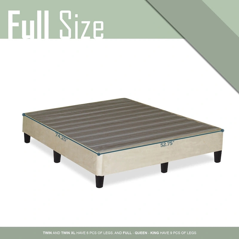 Base letto a piattaforma a basso profilo da 13" con supporto a doghe, beige