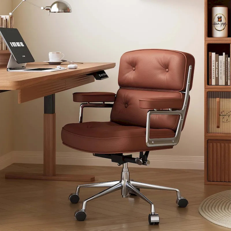 Sedia da Ufficio Ergonomica per la Schiena Media con Supporto Lombare