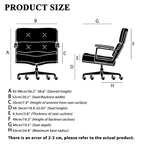 Sedia da Ufficio Ergonomica per la Schiena Media con Supporto Lombare