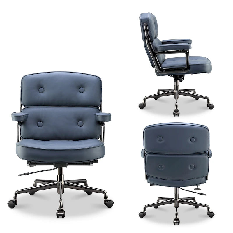 Sedia da Ufficio Ergonomica per la Schiena Media con Supporto Lombare