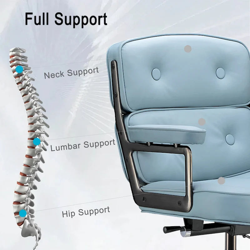 Sedia da Ufficio Ergonomica per la Schiena Media con Supporto Lombare