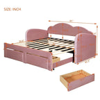 Letto a giorno imbottito singolo con rotelle, 2 cassetti portaoggetti e porte USB, Beige