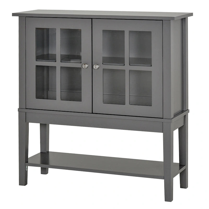 Credenza e mobile buffet moderno da cucina con 2 ante in vetro