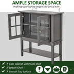 Credenza e mobile buffet moderno da cucina con 2 ante in vetro