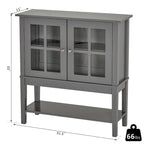 Credenza e mobile buffet moderno da cucina con 2 ante in vetro