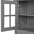 Credenza e mobile buffet moderno da cucina con 2 ante in vetro