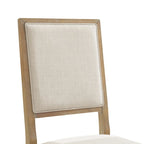 Set di 2 sedie da pranzo imbottite con schienale a X in legno – Marrone rustico