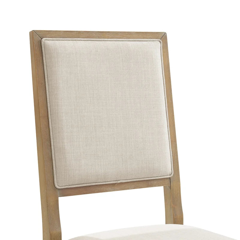 Set di 2 sedie da pranzo imbottite con schienale a X in legno – Marrone rustico