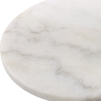 Tavolino portabevande con ripiano in marmo bianco - 12 L x 23,5 A x 12 P pollici