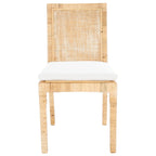 Sedia da pranzo in rattan con cuscino, set da 2 - 55,1 cm L x 46 cm P x 98 cm H