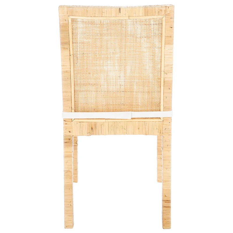 Sedia da pranzo in rattan con cuscino, set da 2 - 55,1 cm L x 46 cm P x 98 cm H
