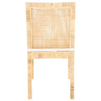 Sedia da pranzo in rattan con cuscino, set da 2 - 55,1 cm L x 46 cm P x 98 cm H