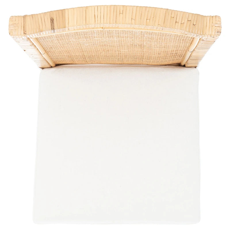 Sedia da pranzo in rattan con cuscino, set da 2 - 55,1 cm L x 46 cm P x 98 cm H