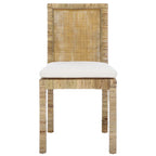 Sedia da pranzo in rattan con cuscino, set da 2 - 55,1 cm L x 46 cm P x 98 cm H