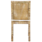 Sedia da pranzo in rattan con cuscino, set da 2 - 55,1 cm L x 46 cm P x 98 cm H