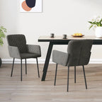 Sedie da Pranzo in Velluto Set da 2 – Sedie Imbottite con Braccioli