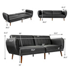 Divano Letto Futon Convertibile con Schienale Regolabile