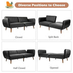 Divano Letto Futon Convertibile con Schienale Regolabile