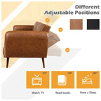 Divano Letto Futon Convertibile con Schienale Regolabile