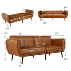 Divano Letto Futon Convertibile con Schienale Regolabile