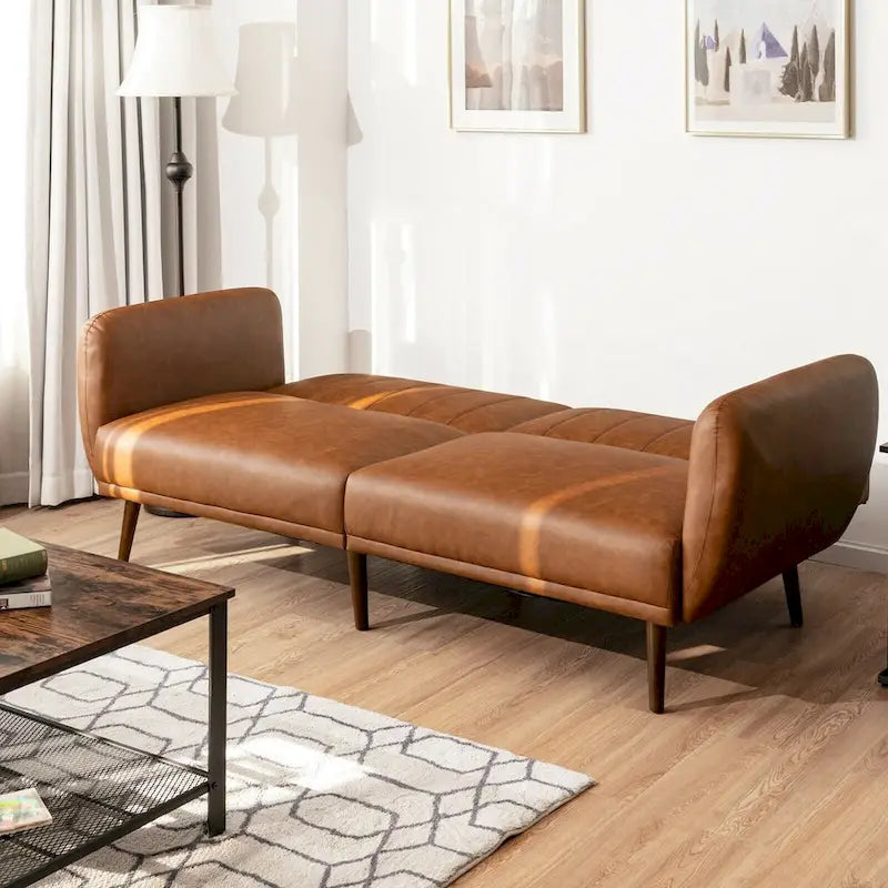 Divano Letto Futon Convertibile con Schienale Regolabile